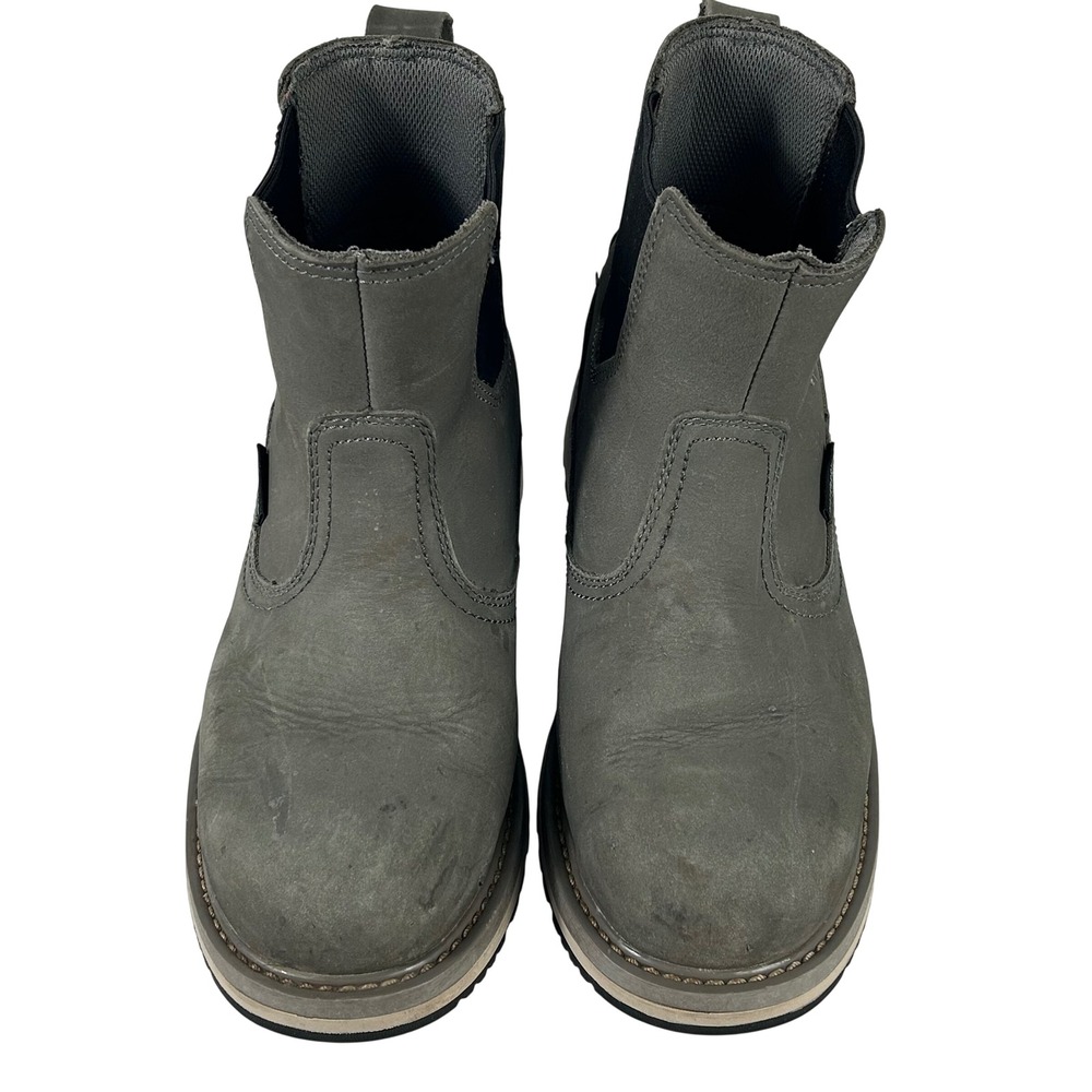 Ridgecut Toughwear Grey Leather Waterproof Chelsea Work Utility Boots Womens 8M